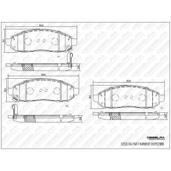 DESELRA Brake Pad Set Front (BDPD2188)