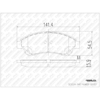 DESELRA Brake Pad Set Front (BD1057)