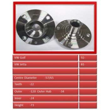 BBS WHEEL HUB FRONT (HUVW00202)