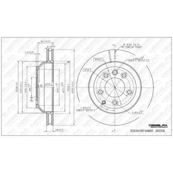 DESELRA BRAKE DISC REAR (BKD12016)