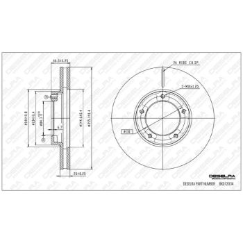 BRAKE DISC FRONT (BKD12034)