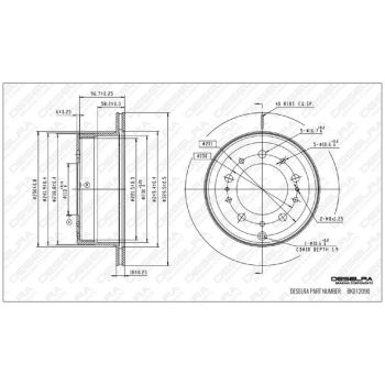 DESELRA BRAKE DISC REAR (BKD12090)