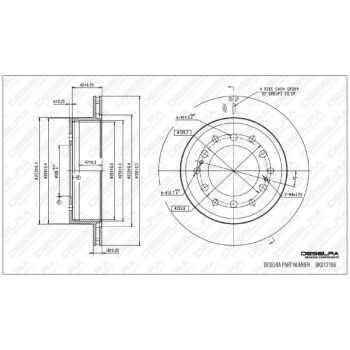 DESELRA BRAKE DISC REAR (BKD12106)