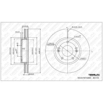 DESELRA BRAKE DISC FRONT (BKD12190)
