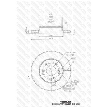 DESELRA BRAKE DISC FRONT (BKD12196)
