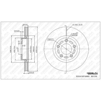 DESELRA BRAKE DISC FRONT (BKD12200)