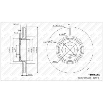 DESELRA BRAKE DISC FRONT (BKD12240)