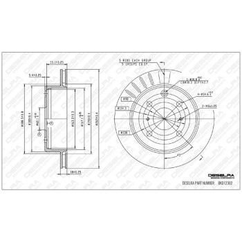 DESELRA BRAKE DISC REAR (BKD12302)