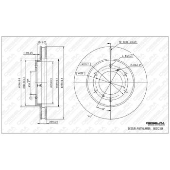 DESELRA BRAKE DISC FRONT (BKD12328)