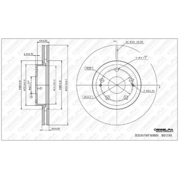 DESELRA BRAKE DISC FRONT (BKD12360)
