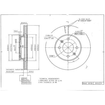 DESELRA BRAKE DISC FRONT (BKD12374)
