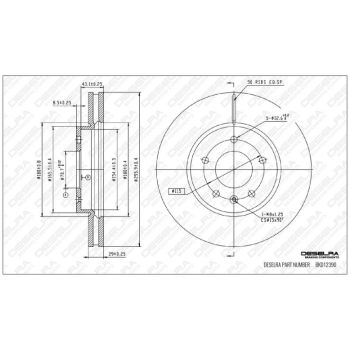 DESELRA BRAKE DISC FRONT (BKD12390)
