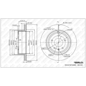 DESELRA BRAKE DISC FRONT (BKD12392)