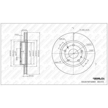 DESELRA BRAKE DISC FRONT (BKD12426)