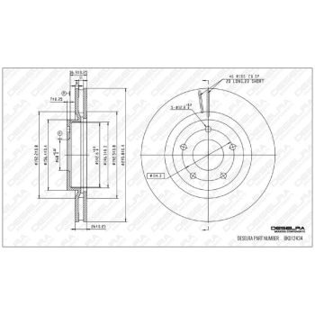 DESELRA BRAKE DISC FRONT (BKD12434)