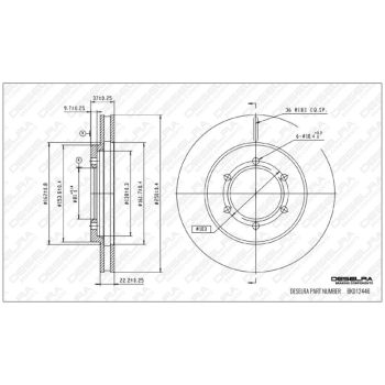 DESELRA BRAKE DISC FRONT (BKD12446)