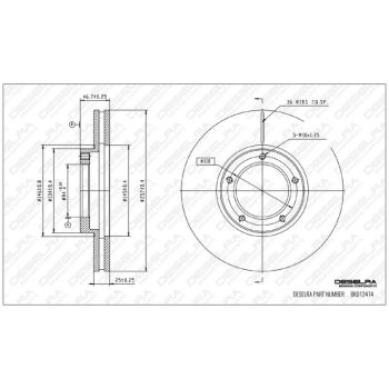 DESELRA BRAKE DISC FRONT (BKD12474)