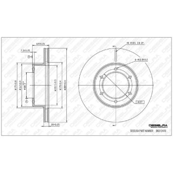 DESELRA BRAKE DISC FRONT (BKD12476)