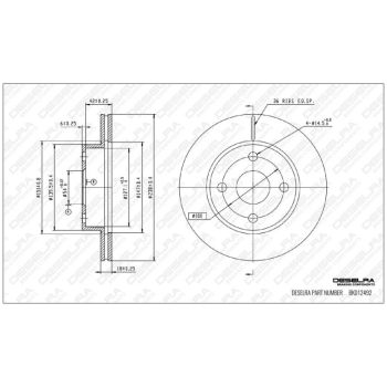 DESELRA BRAKE DISC FRONT (BKD12492)