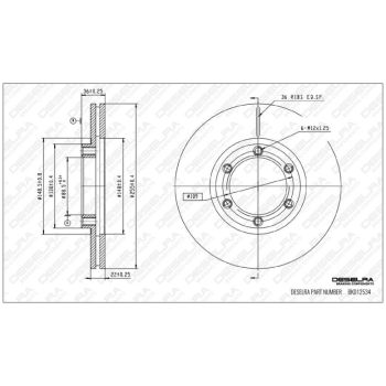 DESELRA BRAKE DISC FRONT (BKD12534)