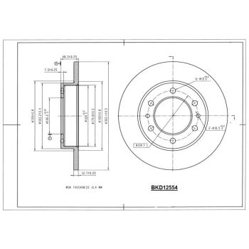 DESELRA BRAKE DISC FRONT (BKD12554)