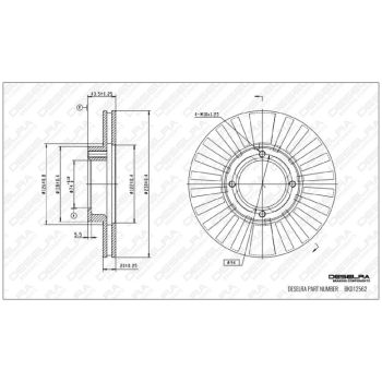 DESELRA BRAKE DISC FRONT (BKD12562)