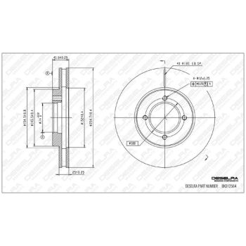 DESELRA BRAKE DISC FRONT (BKD12564)