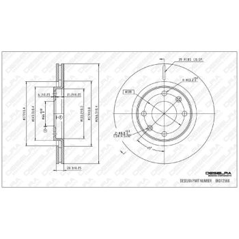 DESELRA BRAKE DISC FRONT (BKD12566)