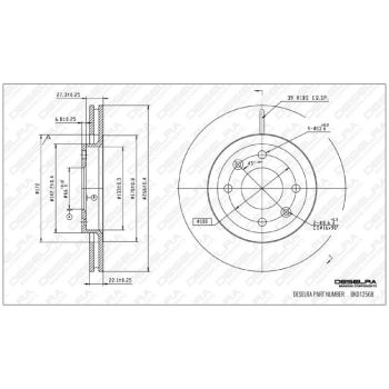DESELRA BRAKE DISC FRONT (BKD12568)