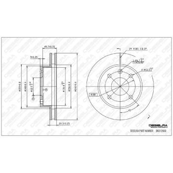 DESELRA BRAKE DISC FRONT (BKD12660)