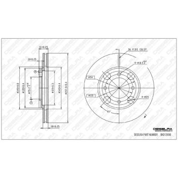 DESELRA BRAKE DISC FRONT (BKD12690)