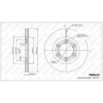 DESELRA BRAKE DISC FRONT (BKD12702)