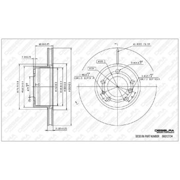DESELRA BRAKE DISC FRONT (BKD12734)