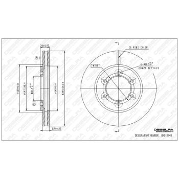 DESELRA BRAKE DISC FRONT (BKD12748)