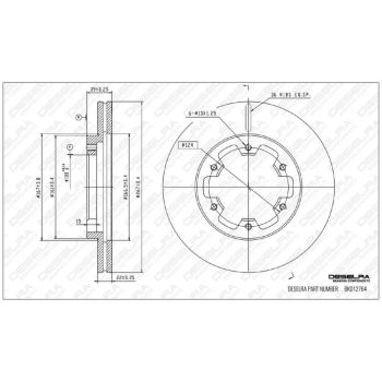 DESELRA BRAKE DISC FRONT (BKD12764)