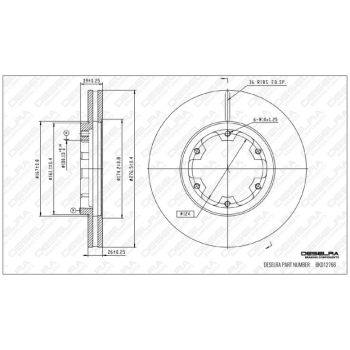 DESELRA BRAKE DISC FRONT (BKD12766)
