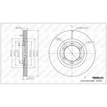 DESELRA BRAKE DISC FRONT (BKD12784)