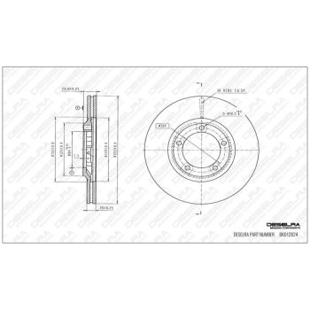 DESELRA BRAKE DISC FRONT (BKD12824)