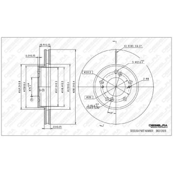 DESELRA BRAKE DISC FRONT (BKD12826)