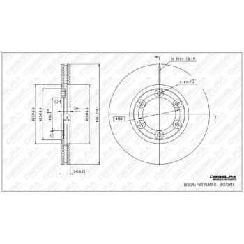 DESELRA BRAKE DISC FRONT (BKD12848)