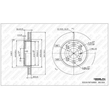 DESELRA BRAKE DISC FRONT (BKD12858)