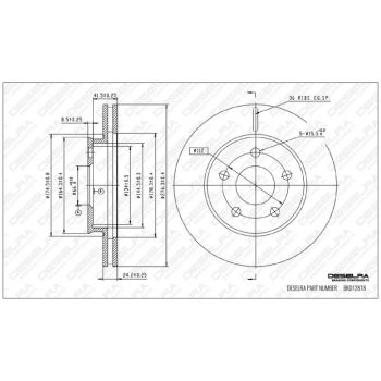 DESELRA BRAKE DISC FRONT (BKD12878)