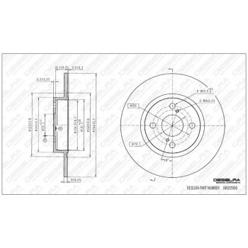 DESELRA BRAKE DISC REAR (BKD12906)