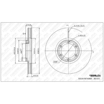 DESELRA BRAKE DISC FRONT (BKD12912)