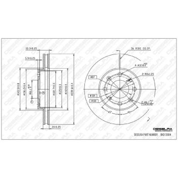 DESELRA BRAKE DISC FRONT (BKD13004)