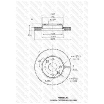 DESELRA BRAKE DISC FRONT (BKD13006)