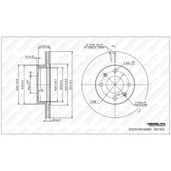 DESELRA BRAKE DISC FRONT (BKD13054)