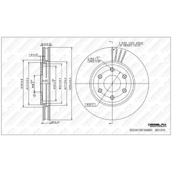 DESELRA BRAKE DISC FRONT (BKD13078)