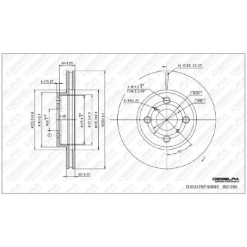 DESELRA BRAKE DISC FRONT (BKD13086)