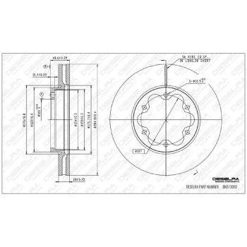 DESELRA BRAKE DISC FRONT (BKD13092)